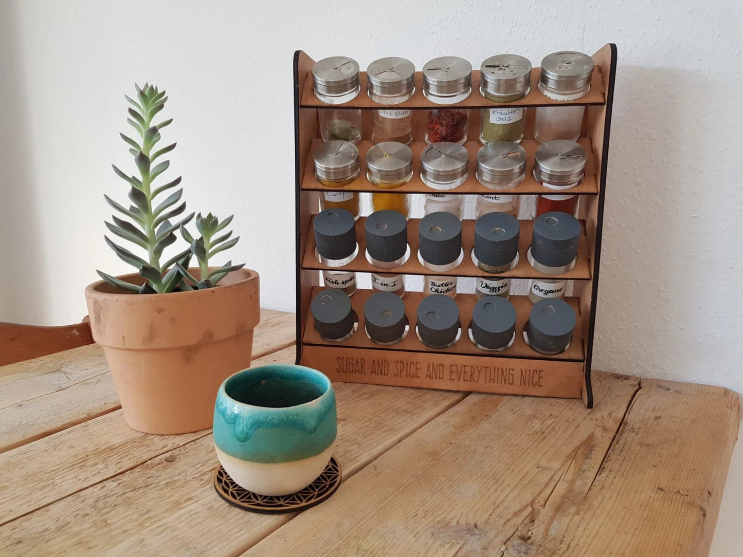 Gewürzregal Holz - Digital Download File -Dateien für Laserschnitter, svg, dxf, Laser cut Template, Laser cut Projekt, Vorlagen Schnittplan