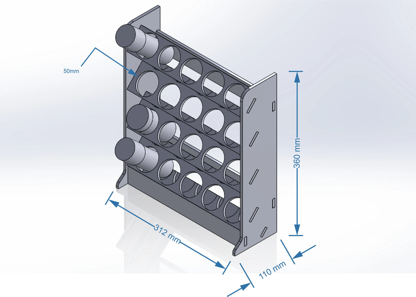 Gewürzregal Holz - Digital Download File -Dateien für Laserschnitter, svg, dxf, Laser cut Template, Laser cut Projekt, Vorlagen Schnittplan
