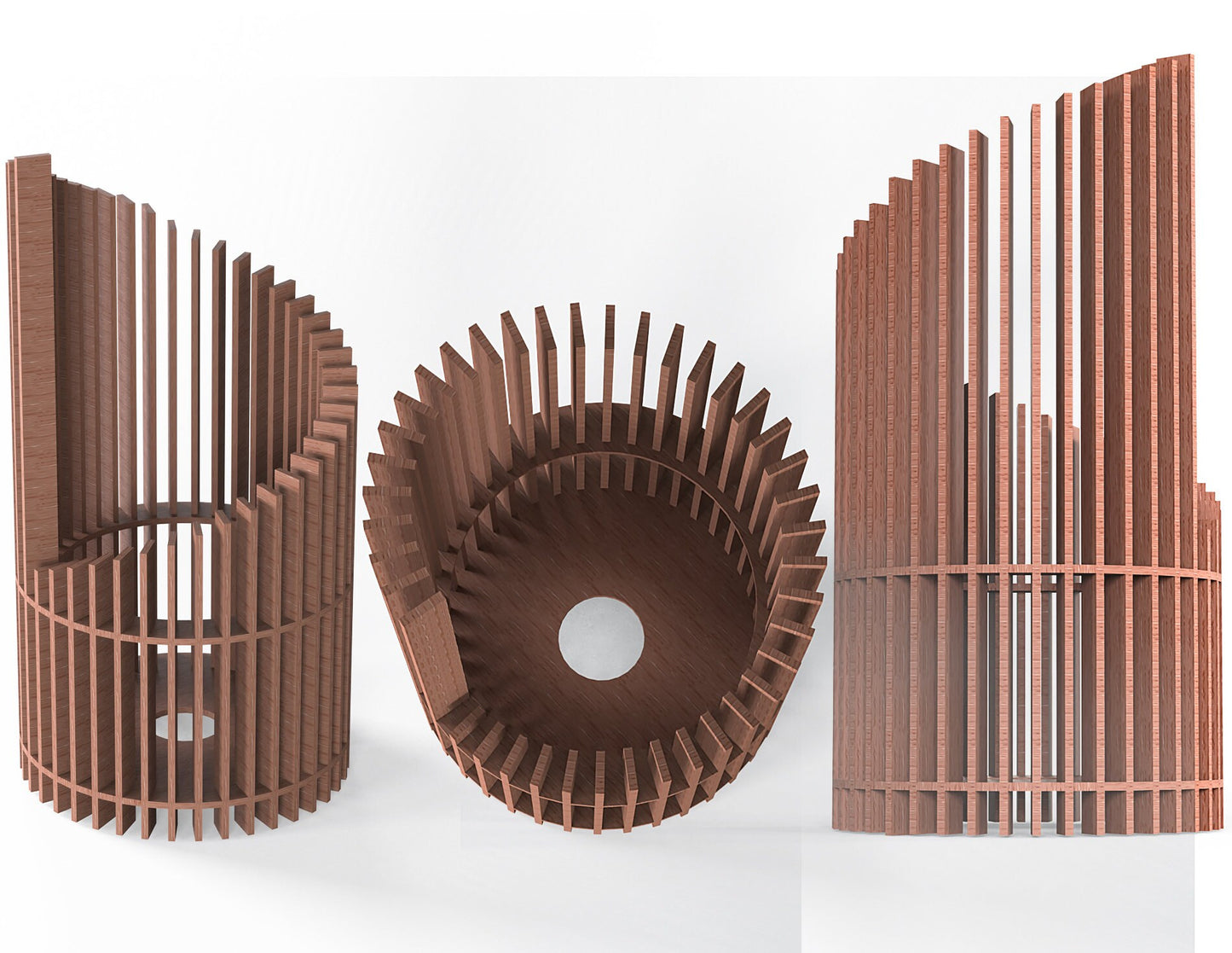 Holzspirale Lampe - Digital Download Nur -Dateien für Laserschnitter, svg, dxf, Laser cut Template, Laser cut Projekt, Vorlagen Schnittplan