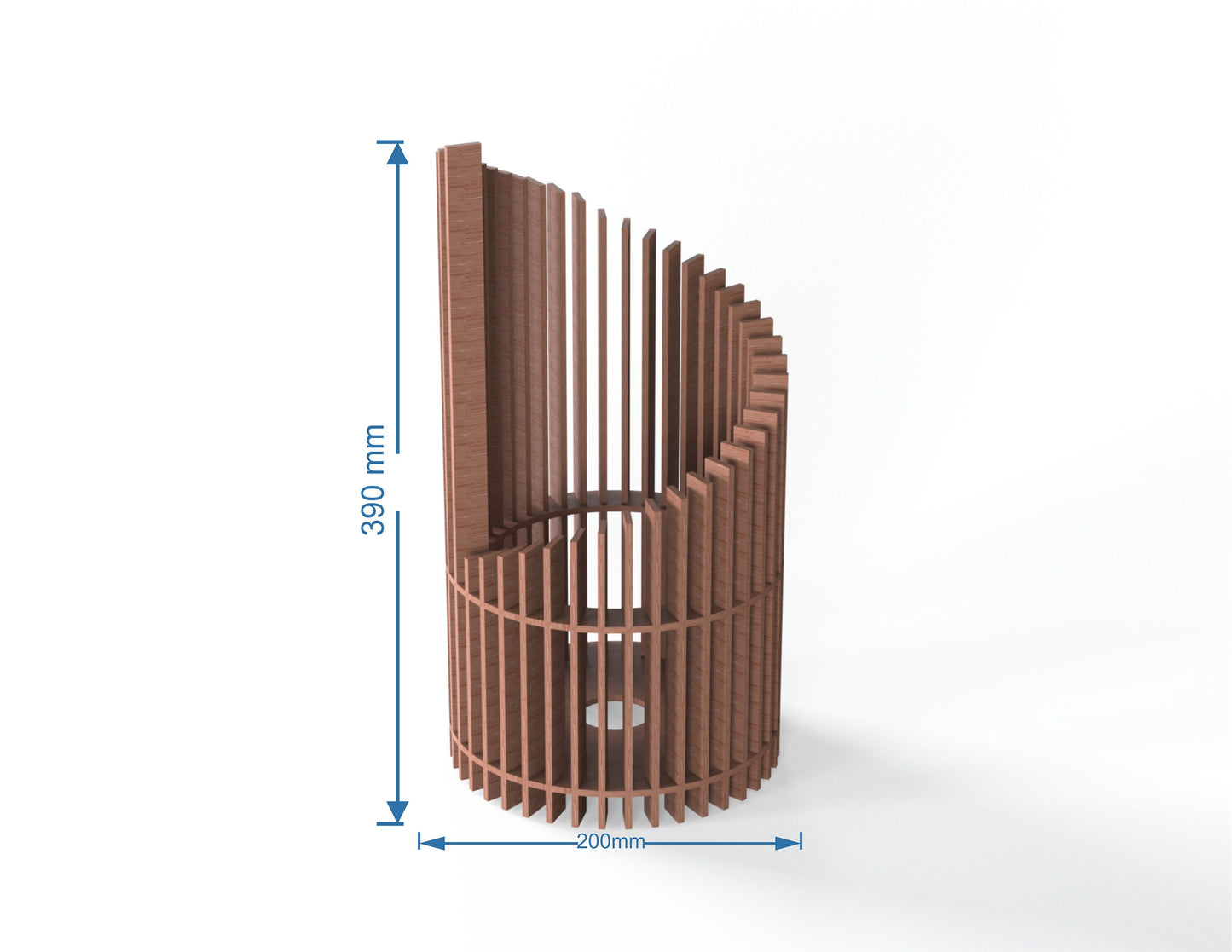 Holzspirale Lampe - Digital Download Nur -Dateien für Laserschnitter, svg, dxf, Laser cut Template, Laser cut Projekt, Vorlagen Schnittplan