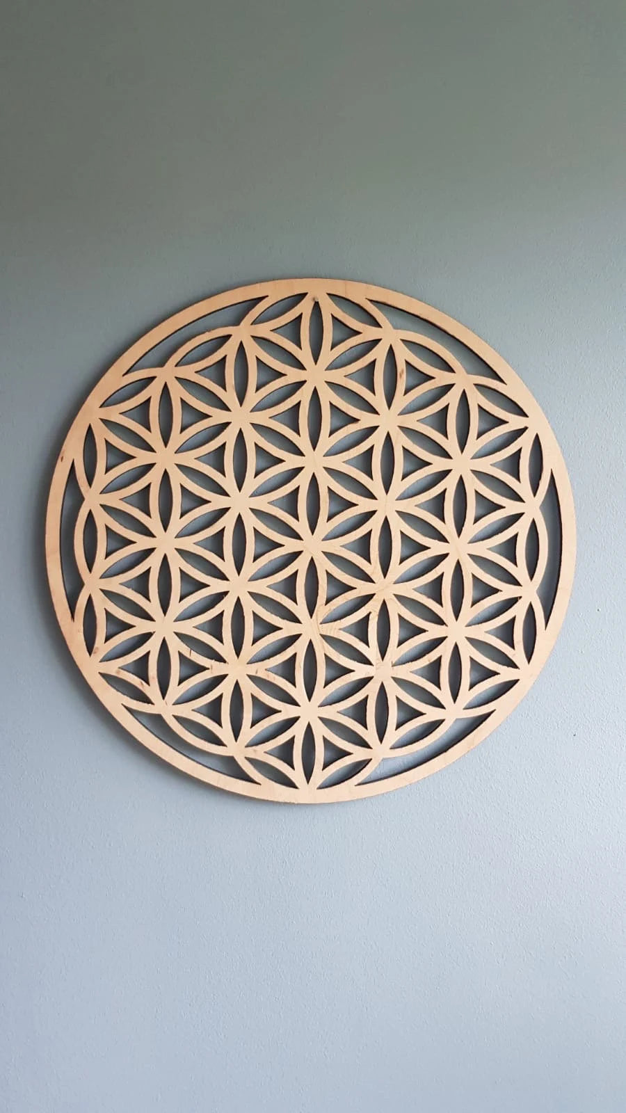Blume des Lebens Wanddeko, Heilige Geometrie, Holz, laser cut, symmetrische Form, Geometrisches Ornament