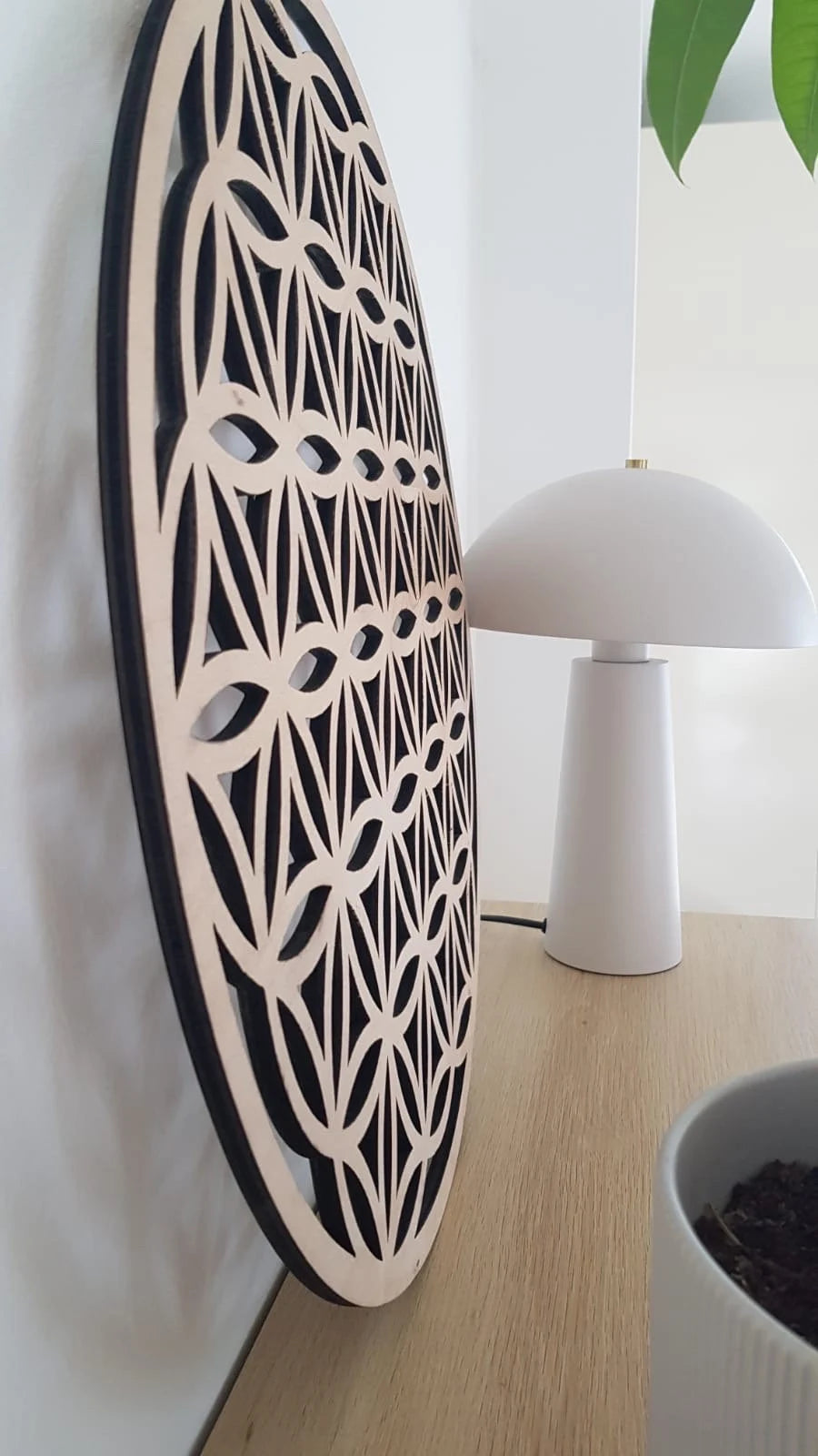 Blume des Lebens Wanddeko, Heilige Geometrie, Holz, laser cut, symmetrische Form, Geometrisches Ornament