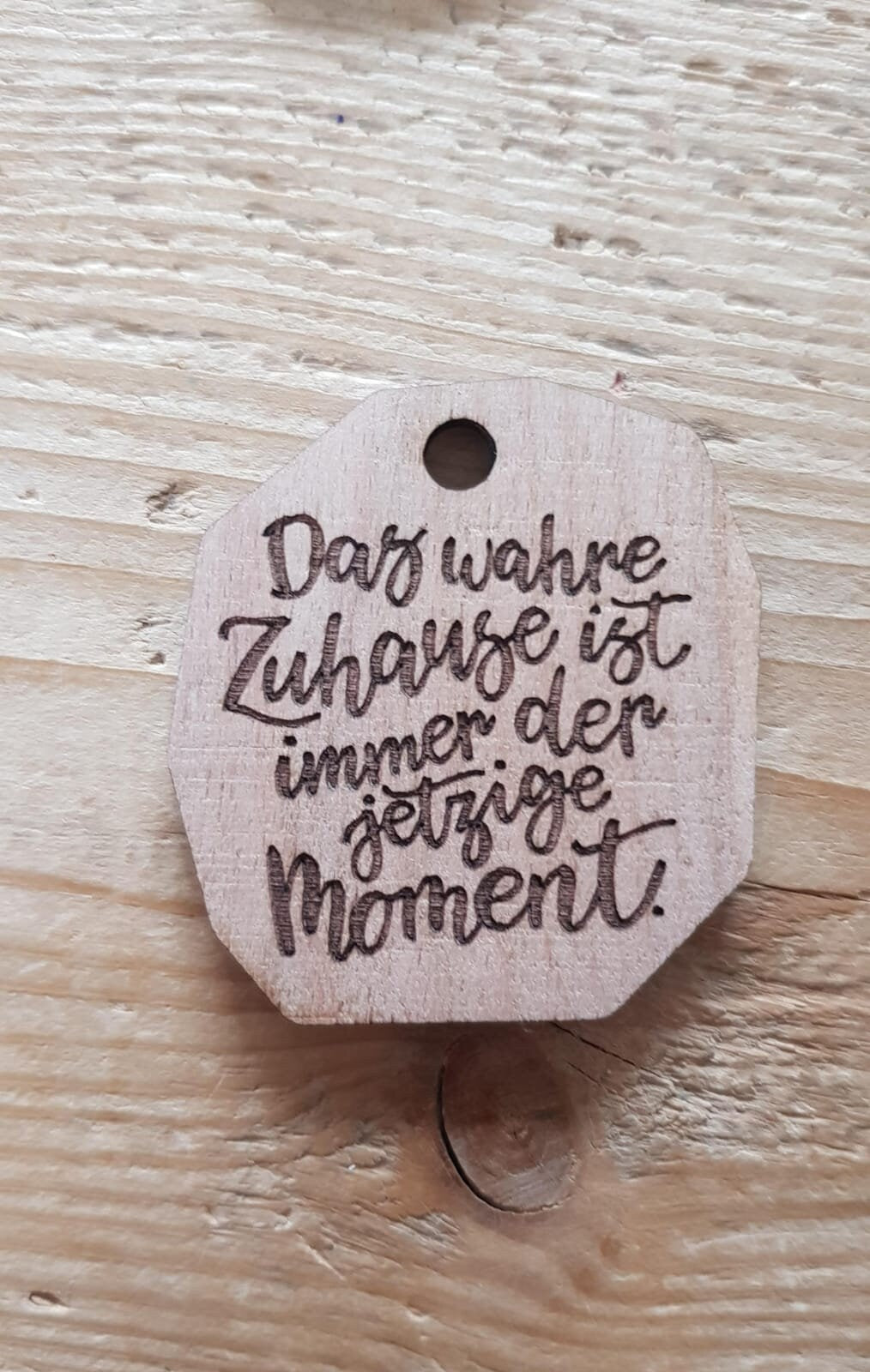Schlüsselanhänger 6er Set, Holzanhänger, Mutsprüche, Gute Laune Sprüche, positive Sprichwörter, Geschenk