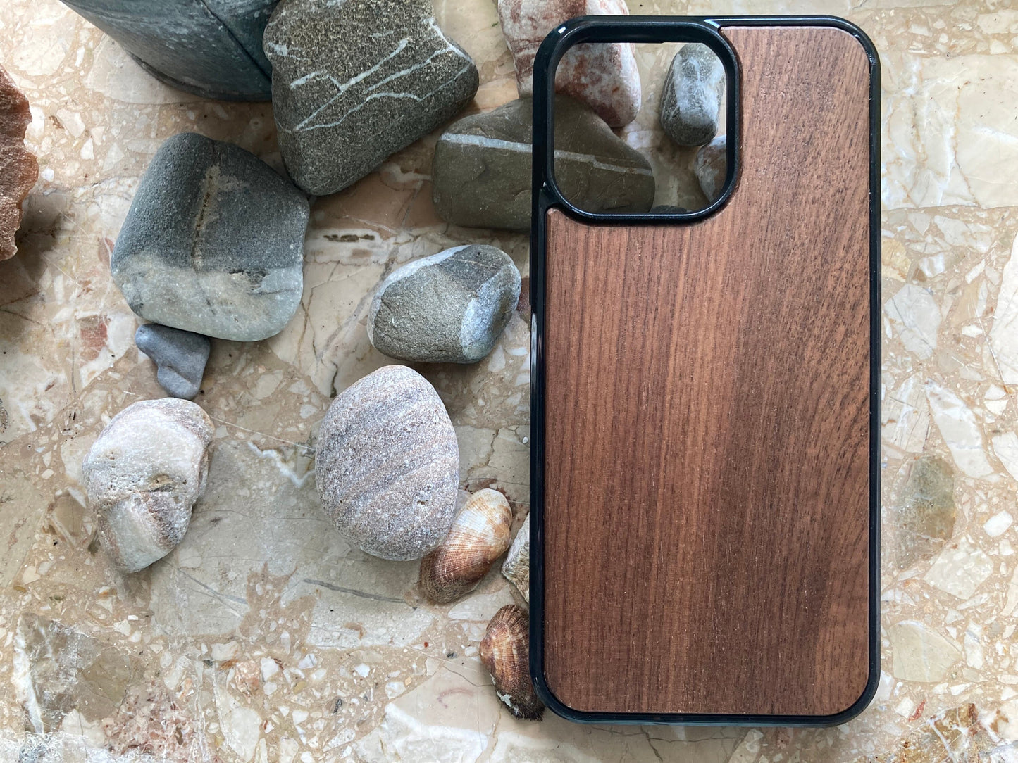 Engraved Handyhülle Holz für iPhone 15 Pro Max, Echtholz Schutzhülle, Walnuss, Handy Holzhülle, Kirschbaum, TPU Hülle, Abdeckung, Unikat