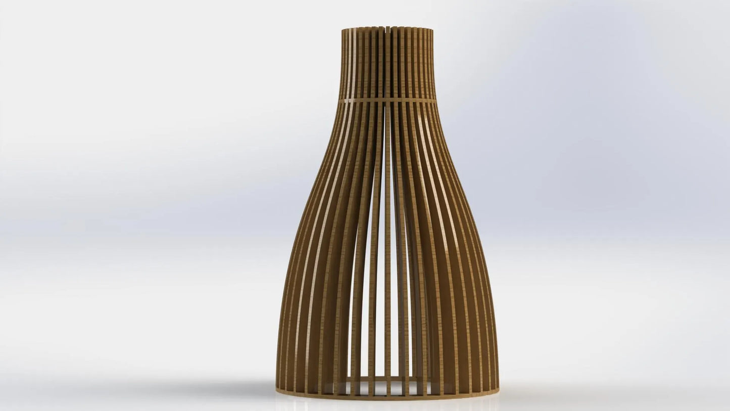 Vasen Lampe - Digital Download Nur -Dateien für Laserschnitter, svg, dxf, Laser cut Template, Laser cut Projekt, Vorlagen Schnittplan