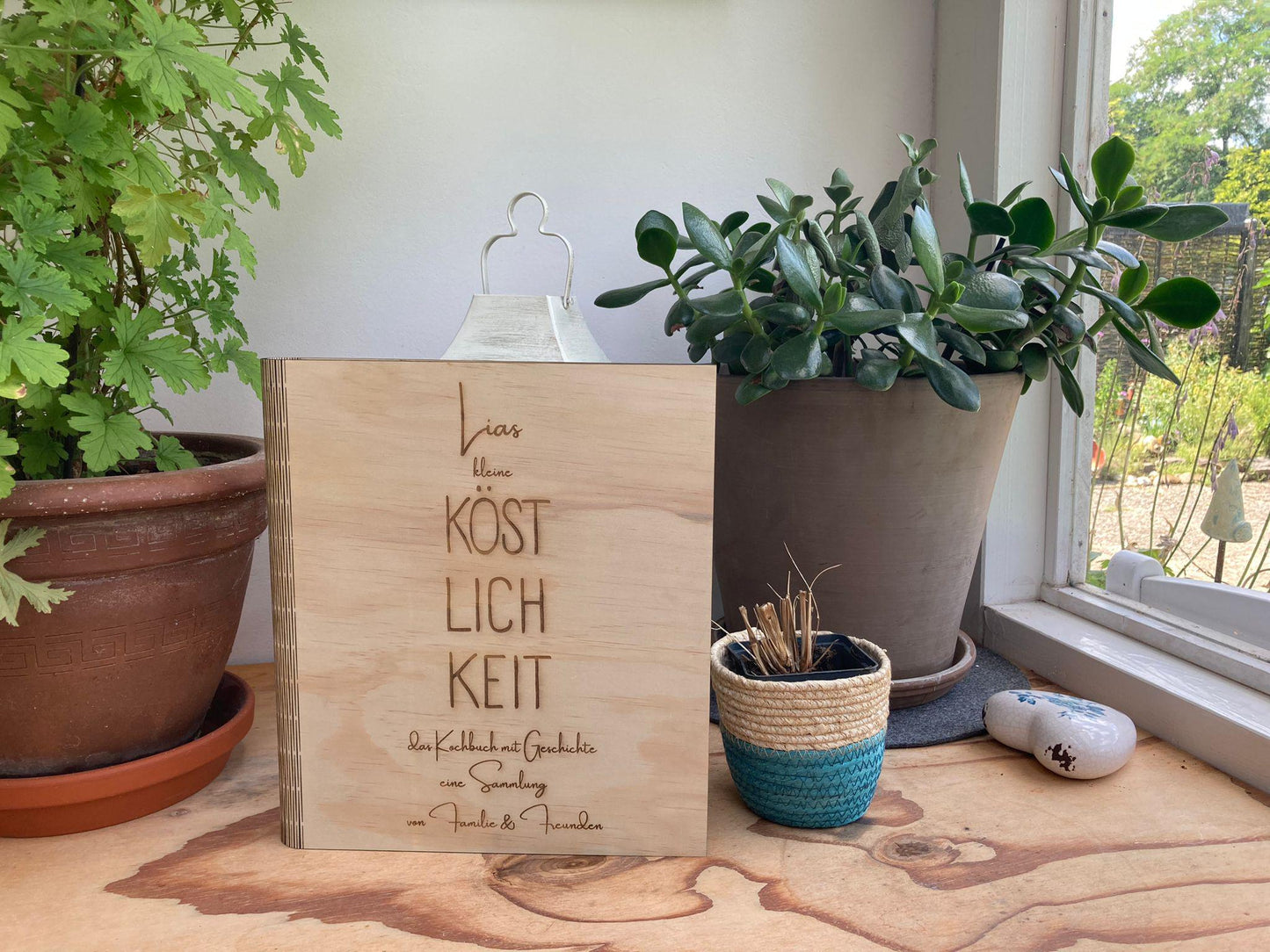 Kochbuch aus Holz, personalisierbar, Rezeptbuch, Rezeptordner, laser cut, individueller Gravur, A4 A5