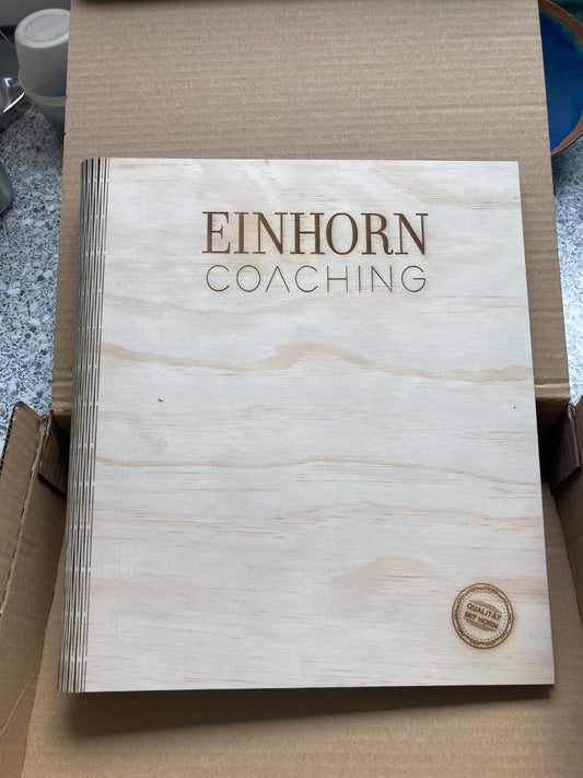 Kochbuch aus Holz, personalisierbar, Rezeptbuch, Rezeptordner, laser cut, individueller Gravur, A4 A5