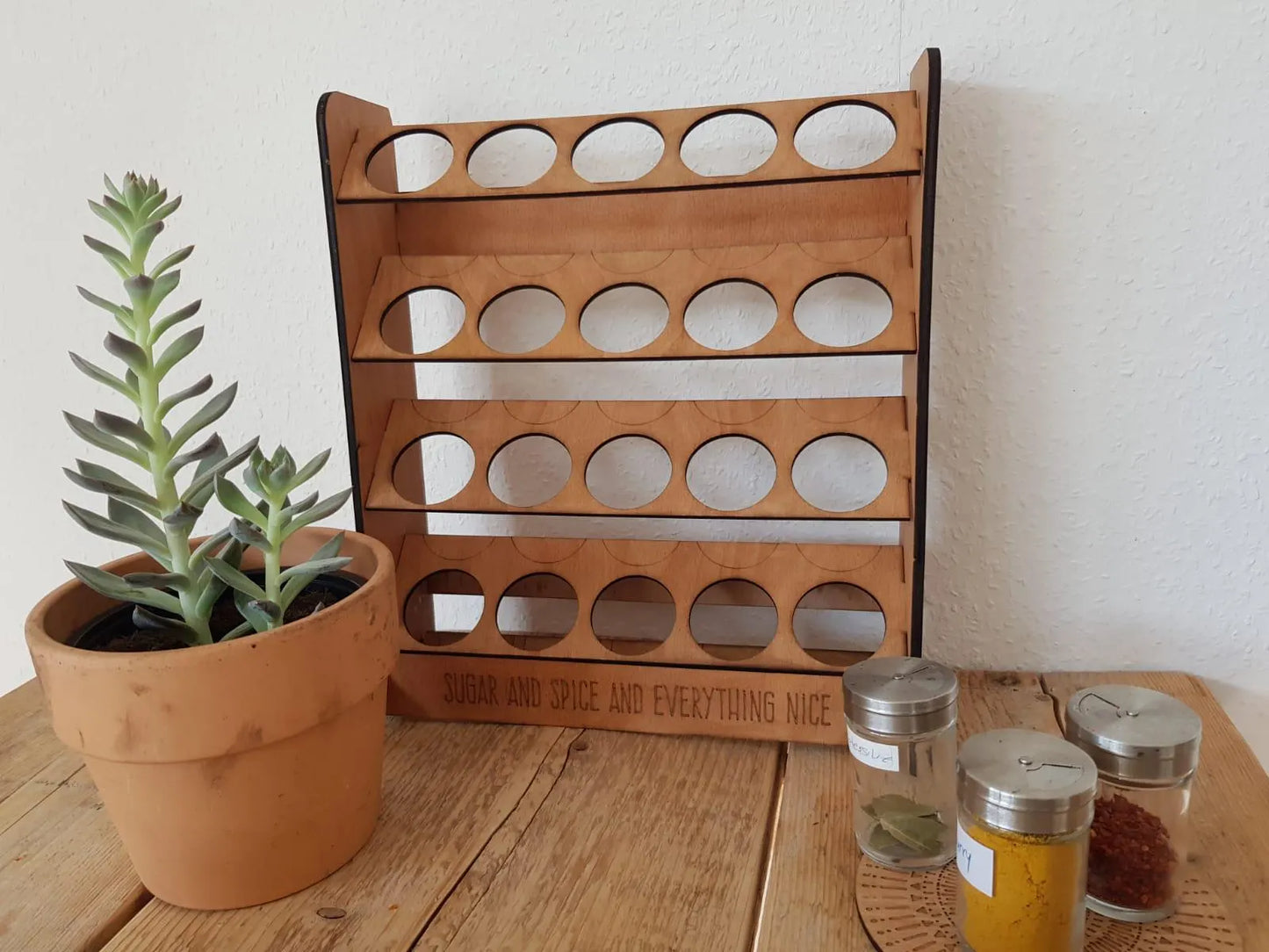 Gewürzregal Holz - Digital Download File -Dateien für Laserschnitter, svg, dxf, Laser cut Template, Laser cut Projekt, Vorlagen Schnittplan