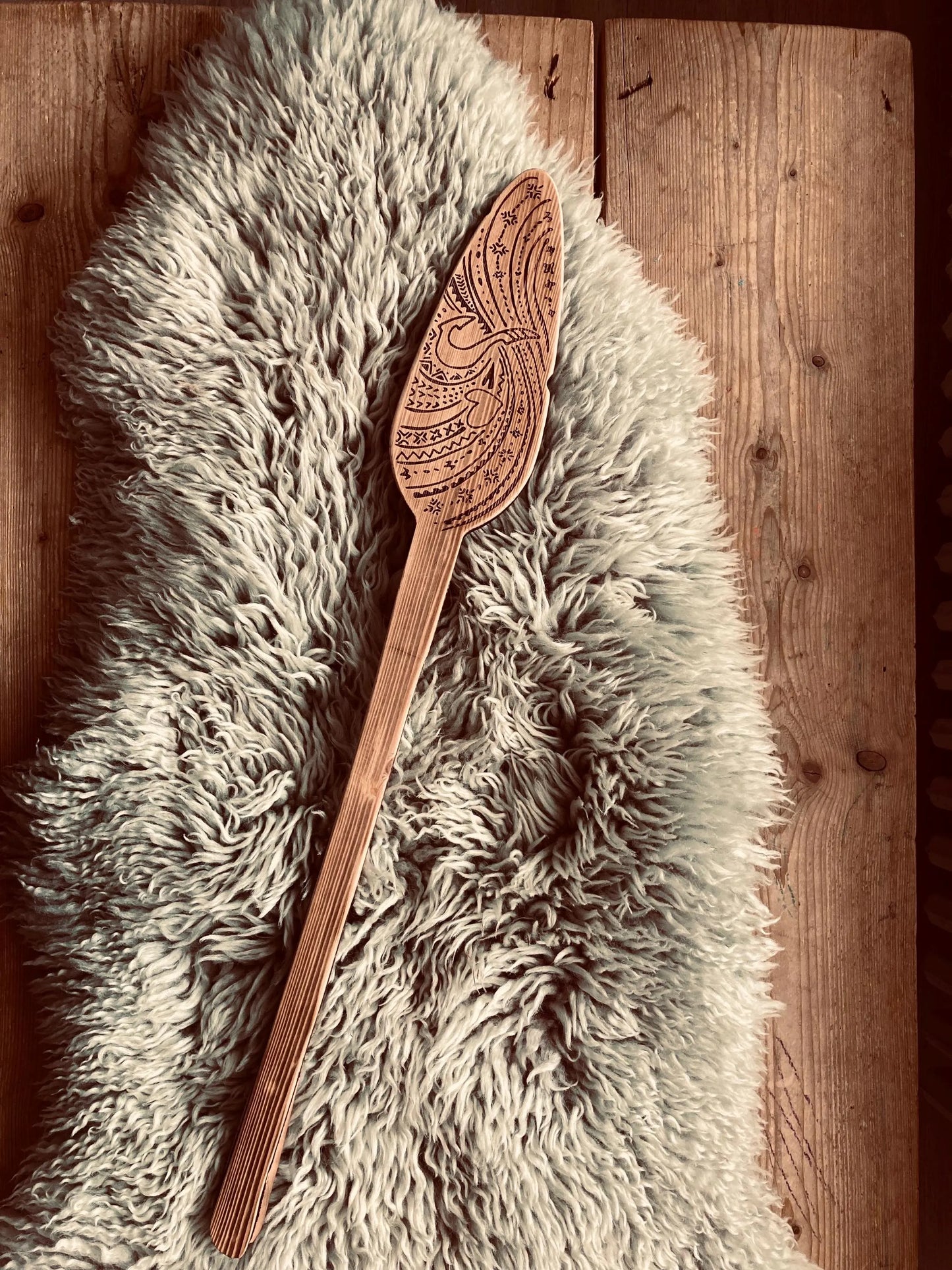 Moana Paddel aus Holz, Vaiana inspiriert, 70 cm Länge, 100 cm Länge, Lasercut, personalilierbar, Mauis Gravur