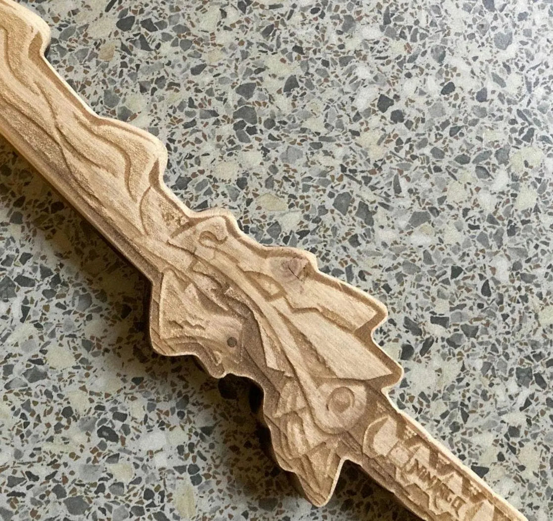 Ninjago inspiriertes Schwert aus Holz, 35 cm Länge, LLoyds Schwert, Sai, handgemacht, Lego