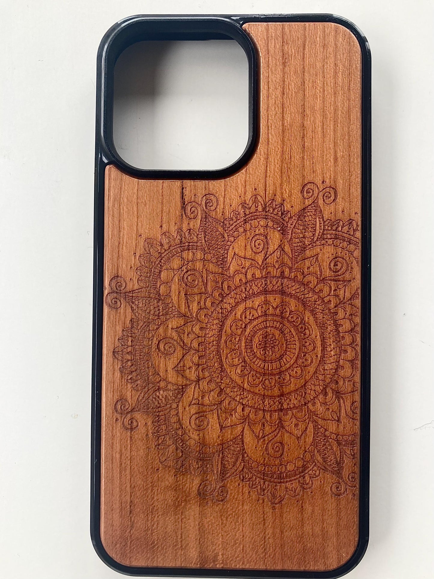 Engraved Handyhülle Holz für iPhone 15 Pro Max, Echtholz Schutzhülle, Walnuss, Handy Holzhülle, Kirschbaum, TPU Hülle, Abdeckung, Unikat